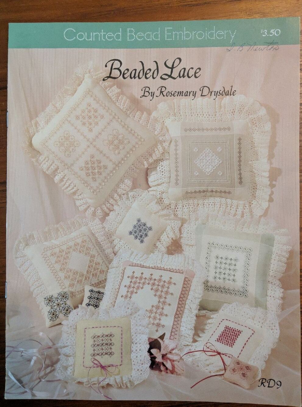 Beaded Lace Embroidery Pattern Book 1984